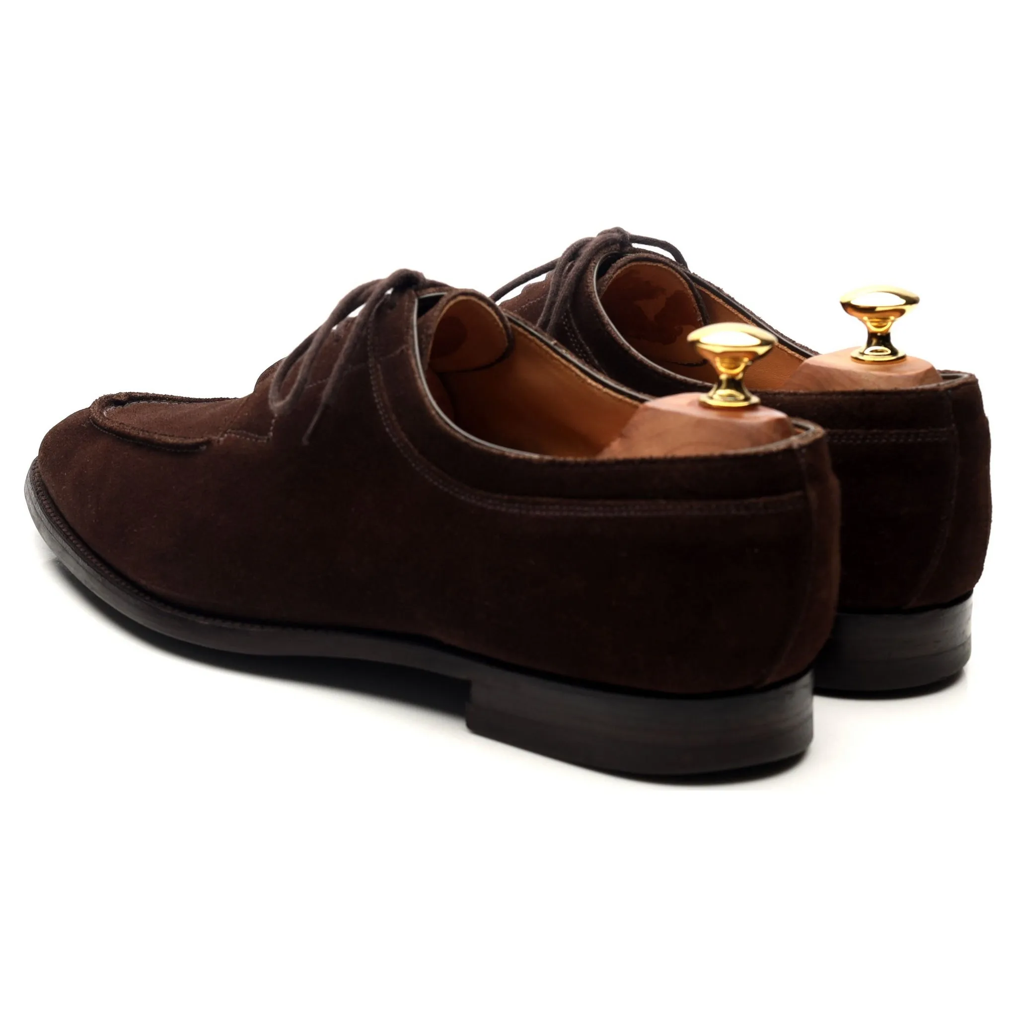 'Hardwick' Dark Brown Suede Split Toe Derby UK 9.5 E