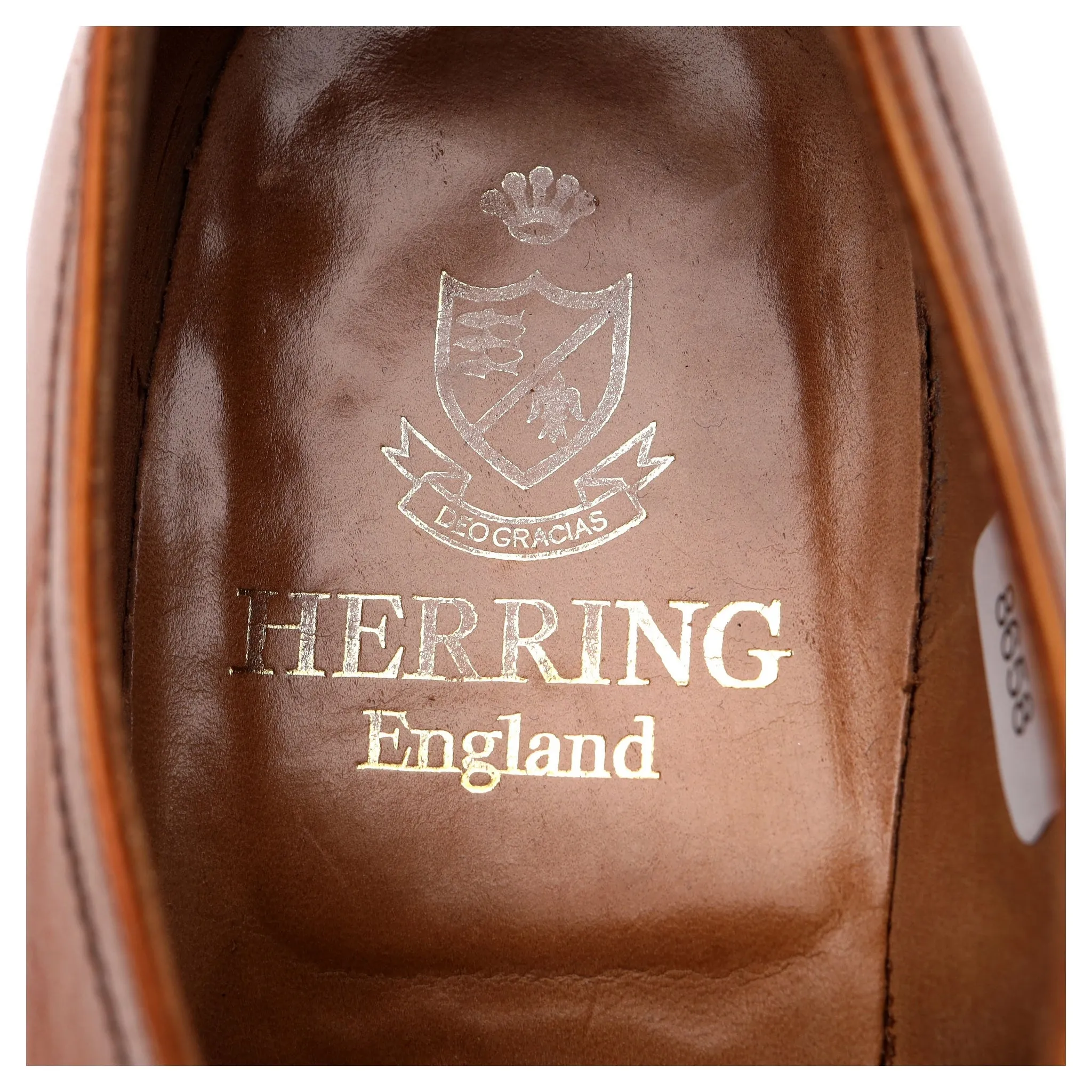 Herring 'Holcombe' Tan Brown Leather Derby UK 8 F