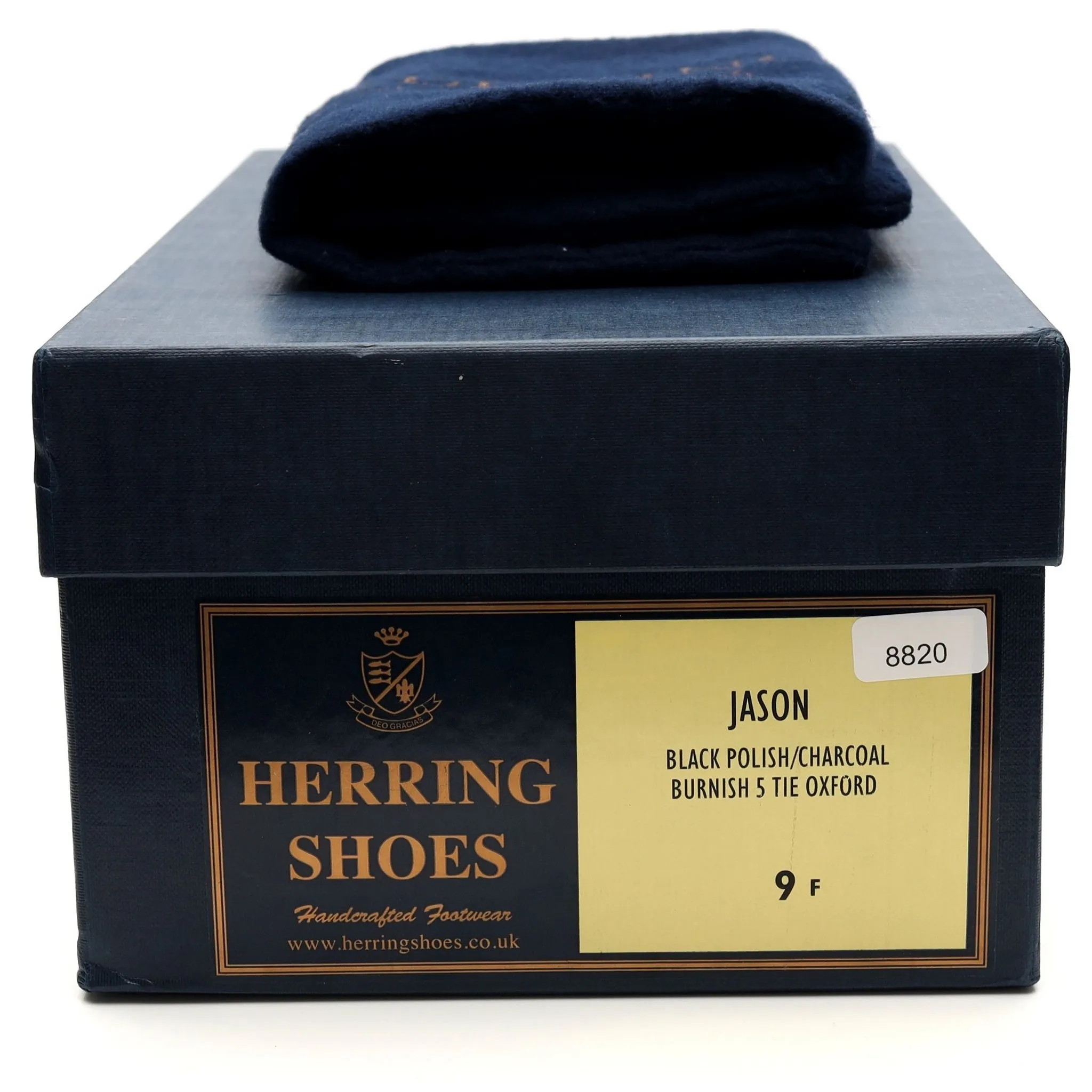 Herring 'Jason' Black / Grey Leather Oxford Brogues UK 9 F
