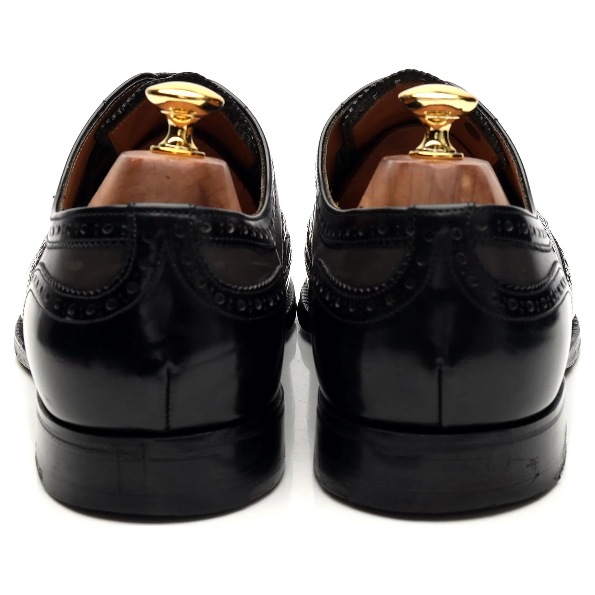 Herring 'Jason' Black / Grey Leather Oxford Brogues UK 9 F
