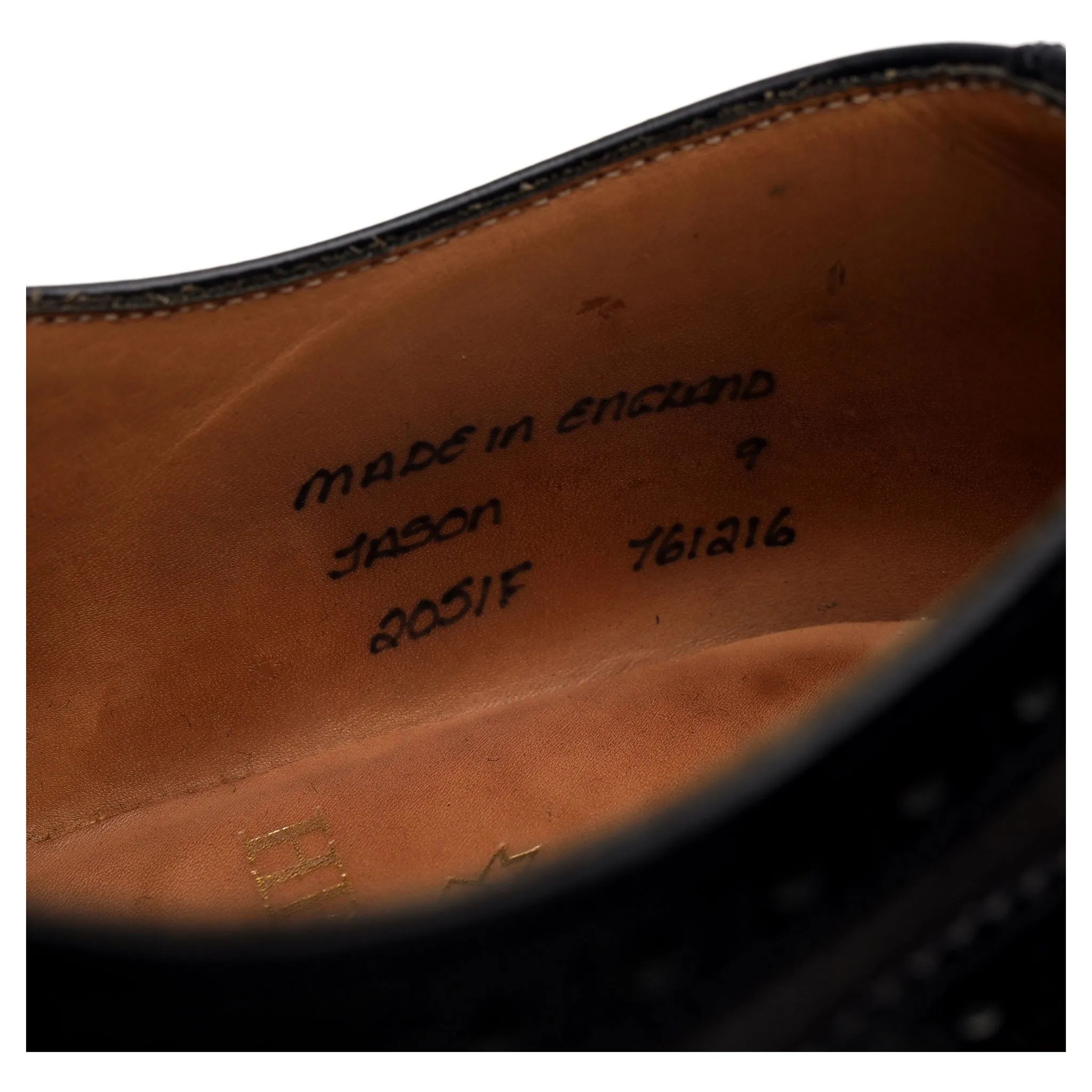 Herring 'Jason' Black / Grey Leather Oxford Brogues UK 9 F