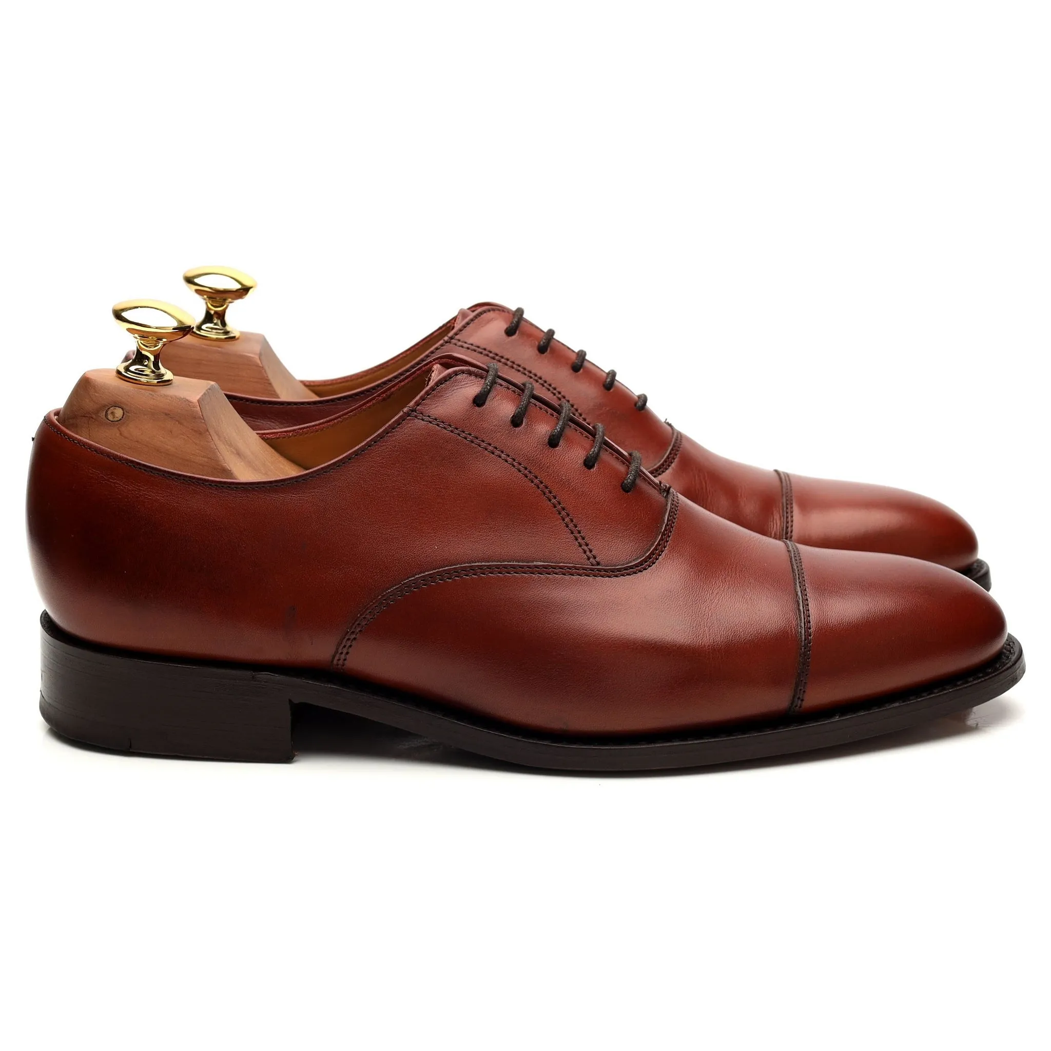 Herring 'Mayfair' Brown Leather Oxford UK 6 F