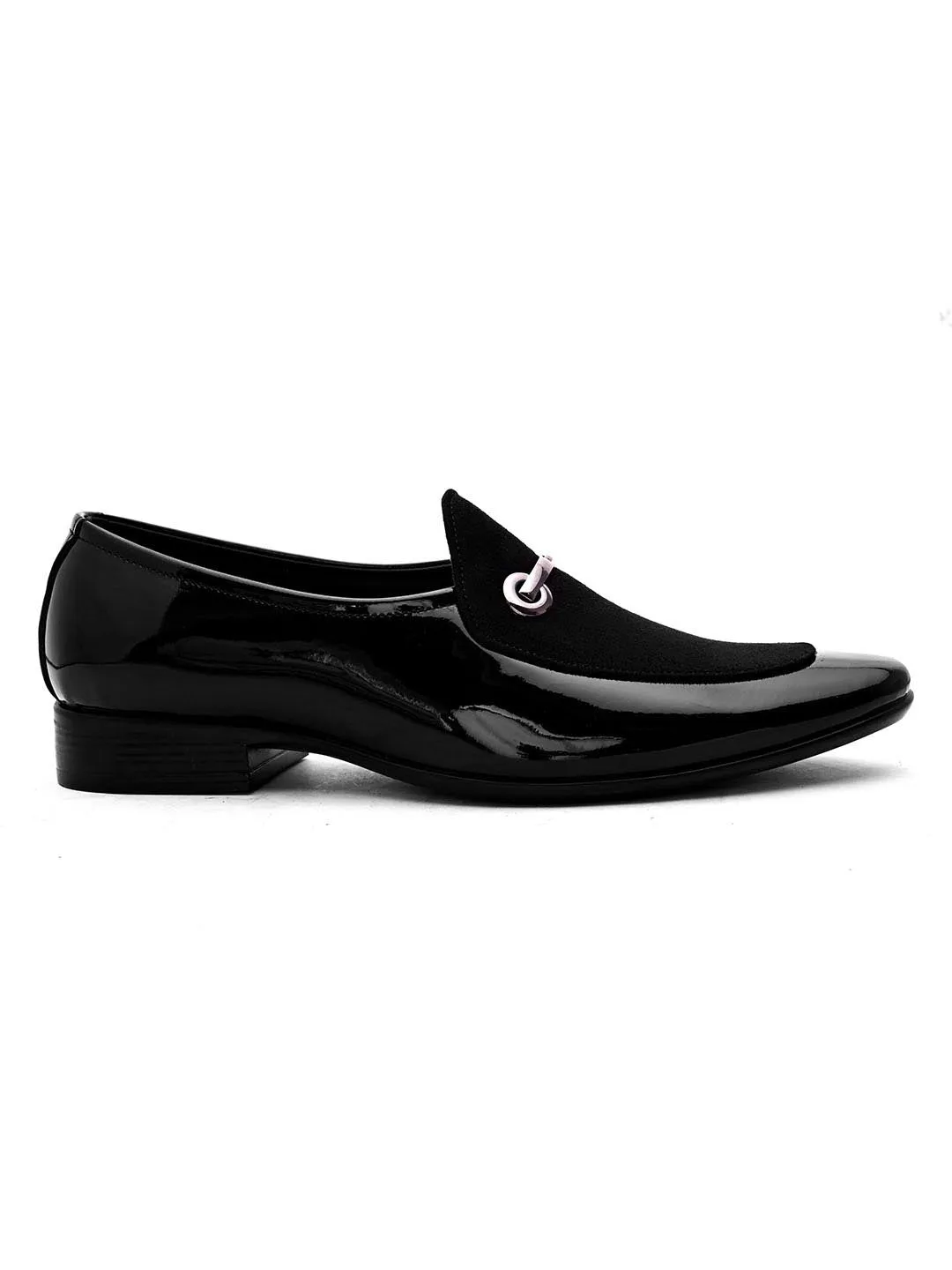 Hydes N Hues Men Black Solid Formal Loafers