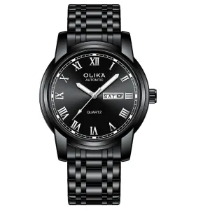 INSTOCK-classic business men's watch stainless steel strap dual