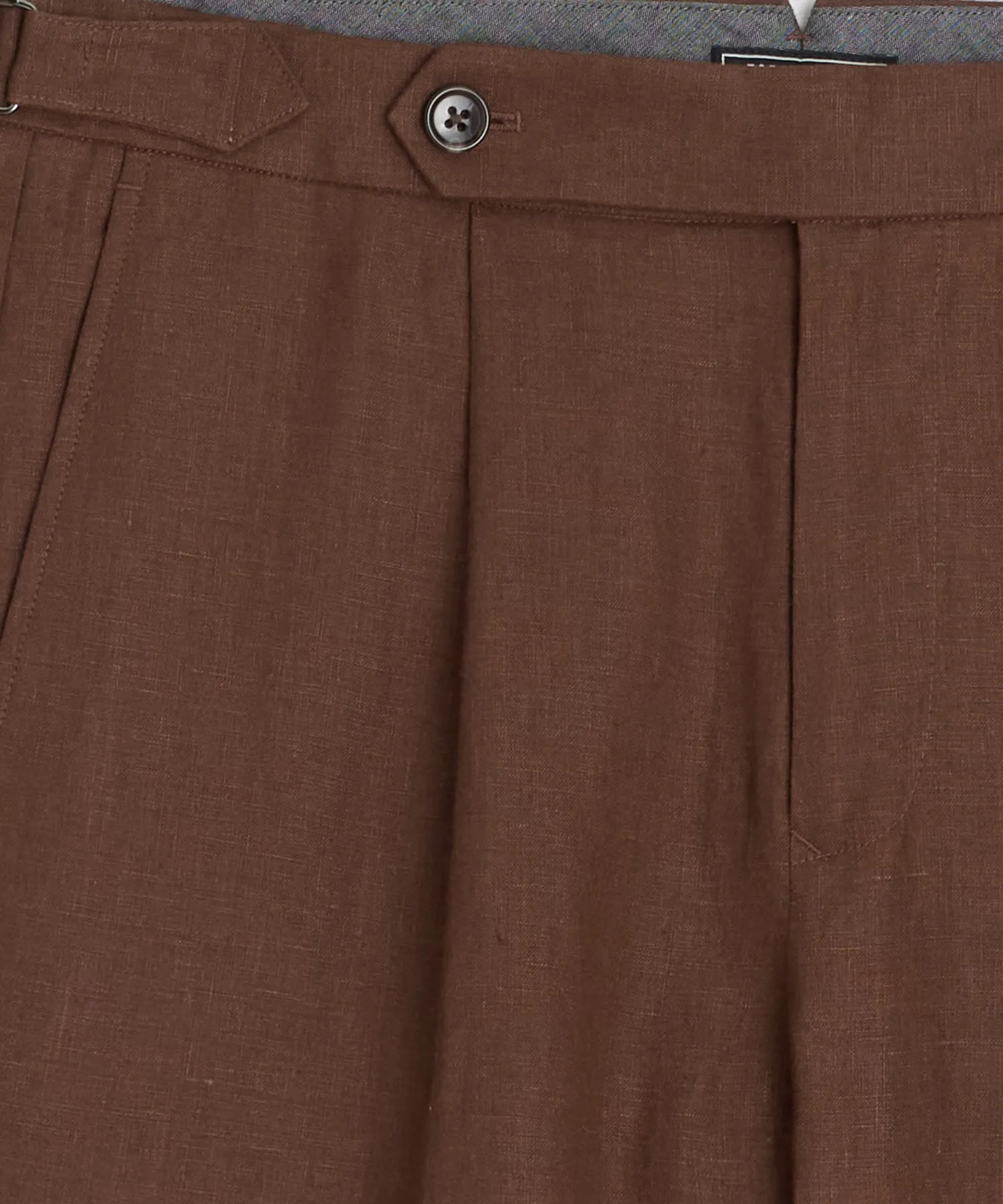 Irish Linen Side Tab Trouser