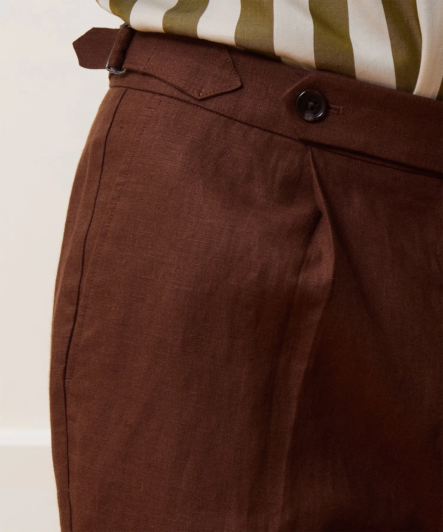 Irish Linen Side Tab Trouser