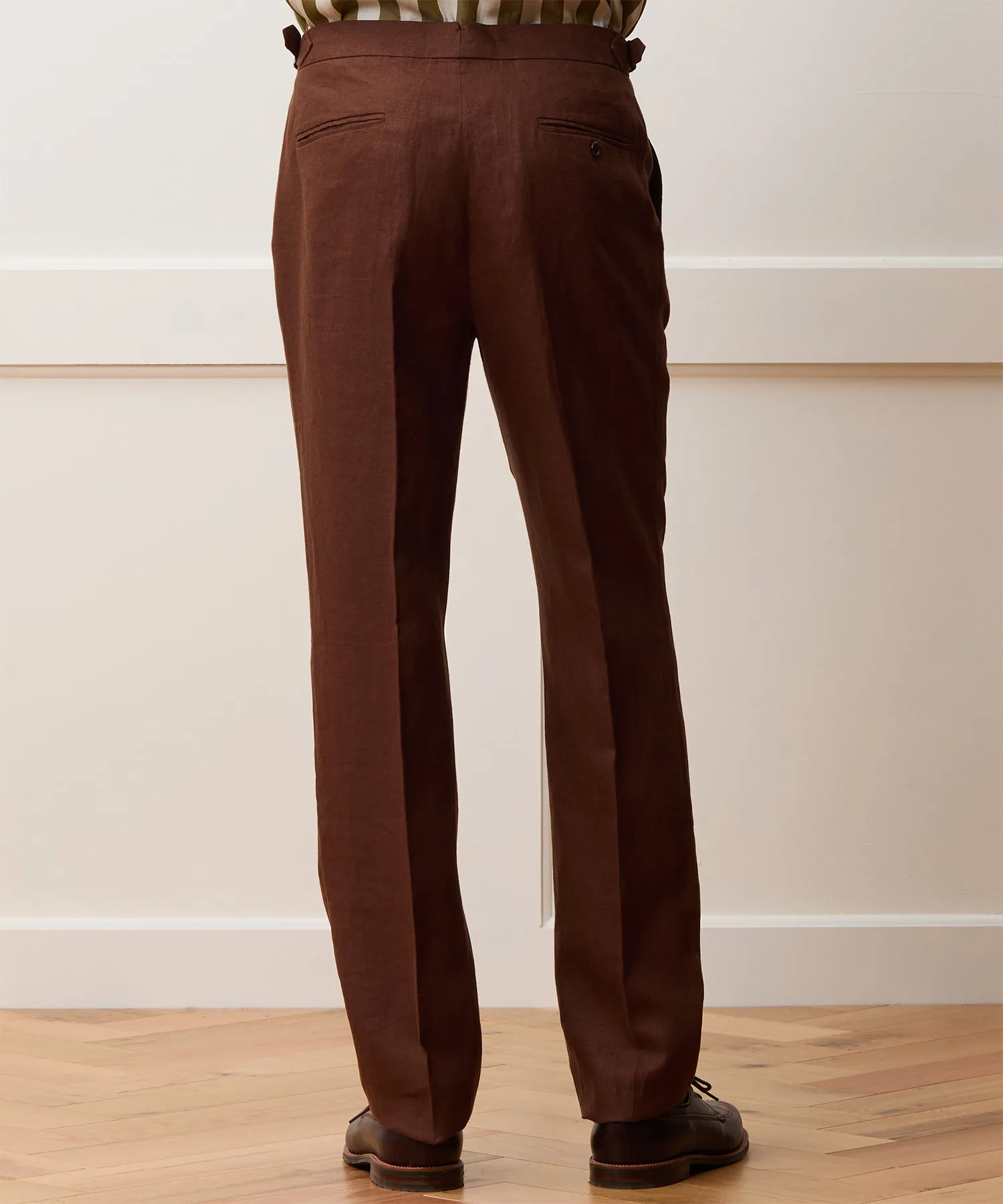 Irish Linen Side Tab Trouser