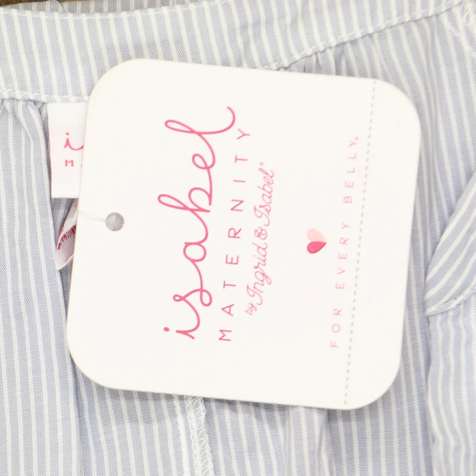 Isabel Maternity by Ingrid & Isabel Striped Short Sleeve Button-Down Shirt