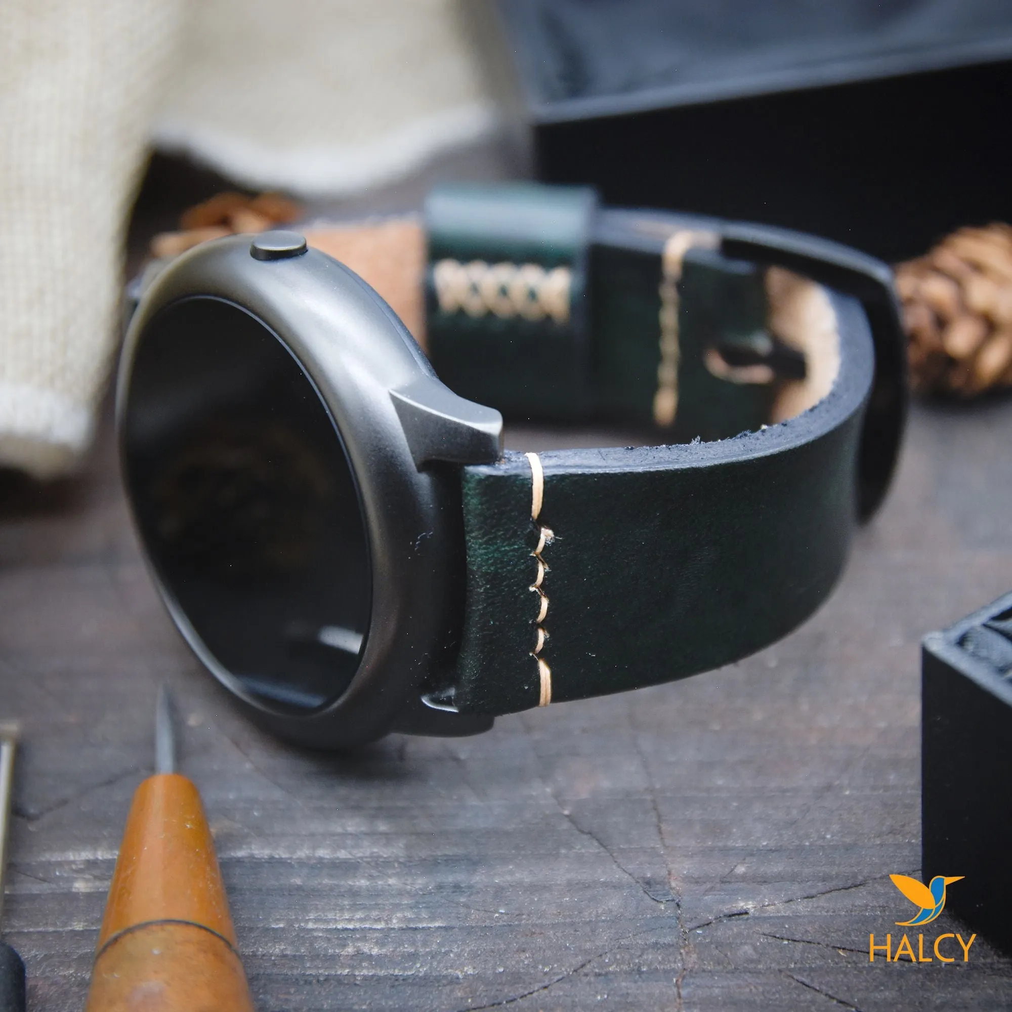 Italian Vegetable tanned Cowhide Leather  Watch strap with quick-release spring bars. Choice of Width - 16mm, 18mm, 20mm, 22mm, 24mm, Etc..