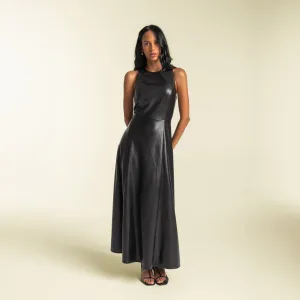 Jamila Sleeveless Leather Dress