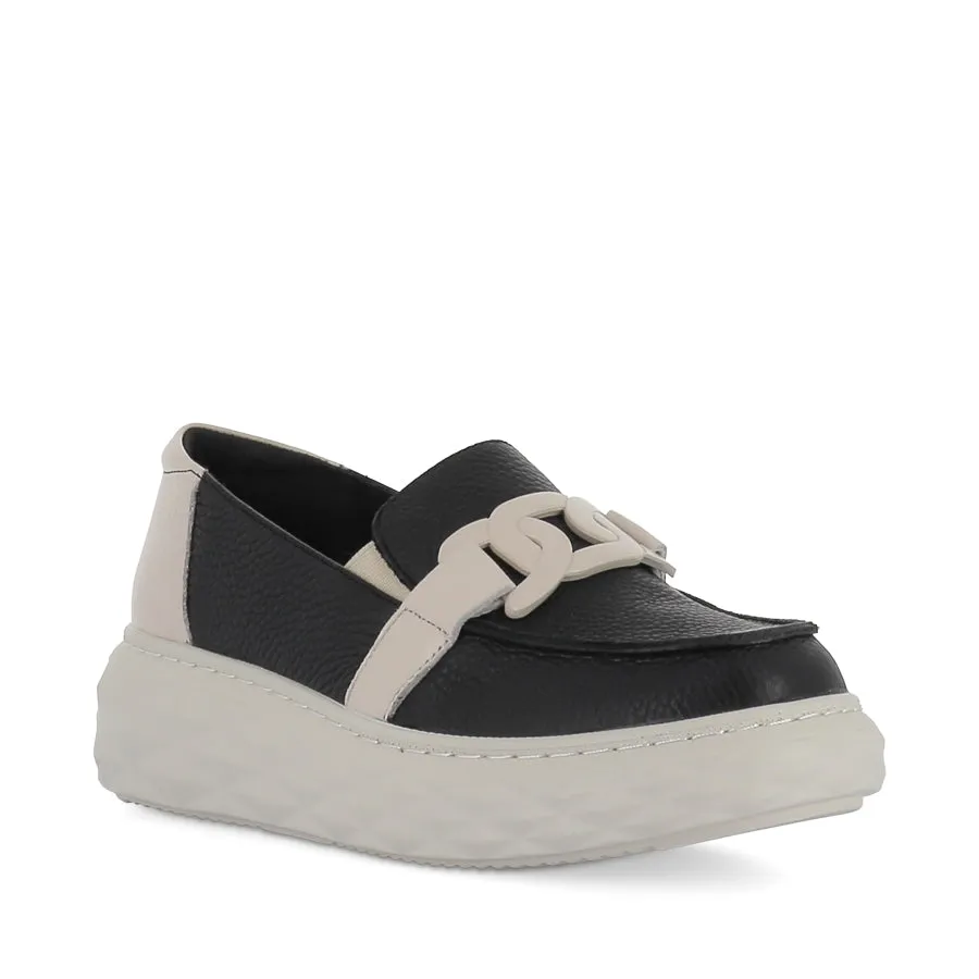JEMMA - BLACK/BONE LEATHER