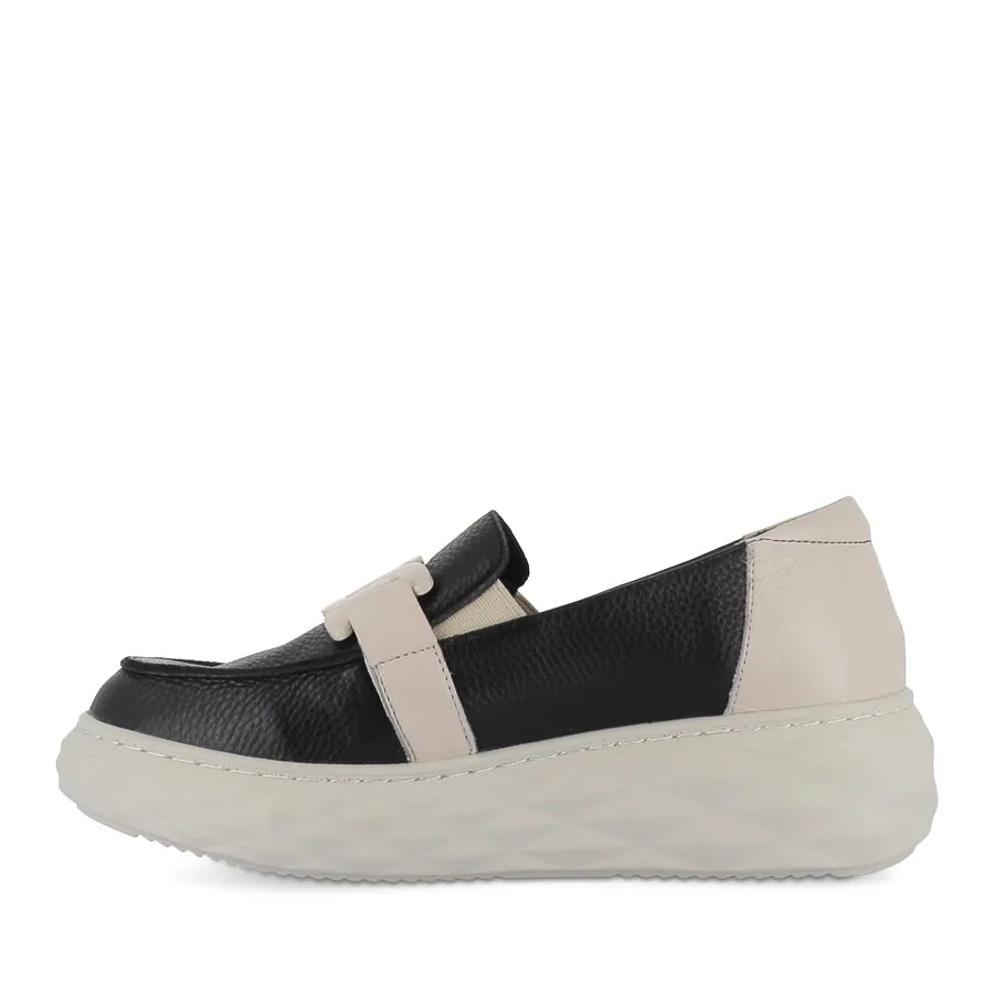 JEMMA - BLACK/BONE LEATHER