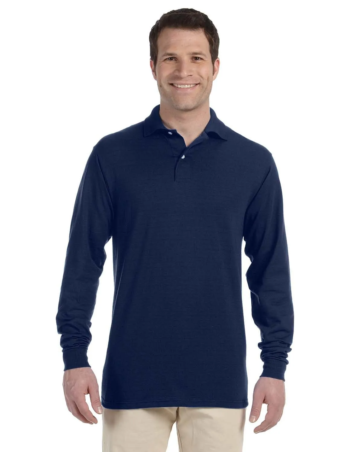 Jerzees 50/50 Long Sleeve Jersey Knit Polo Shirt