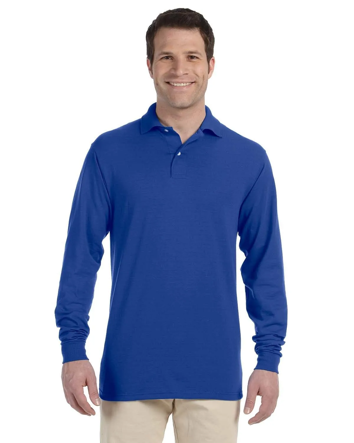 Jerzees 50/50 Long Sleeve Jersey Knit Polo Shirt