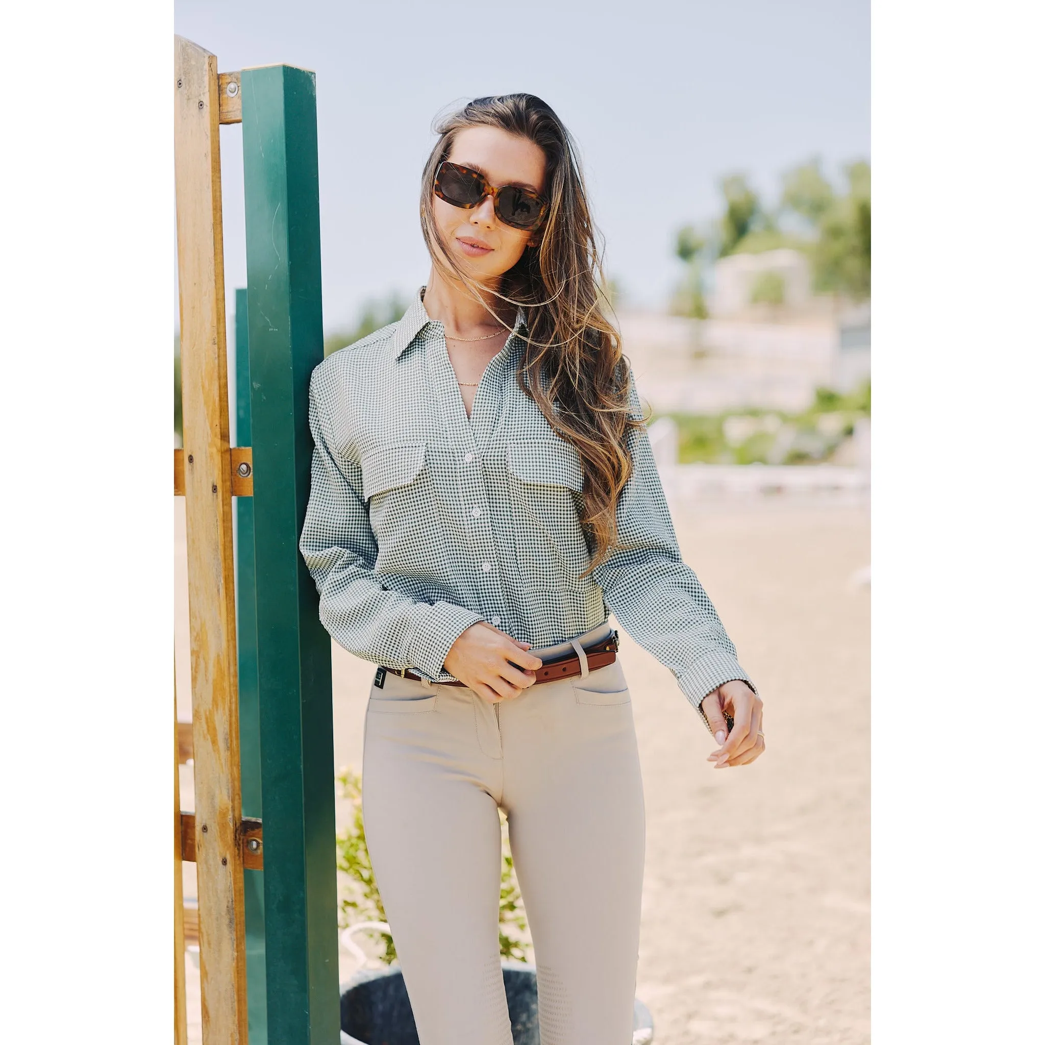 Jessica | The Classic Button Down | Green Gingham