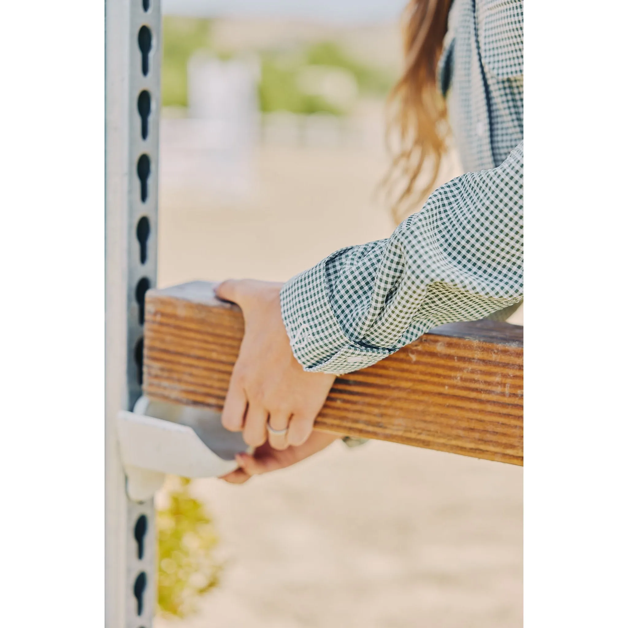 Jessica | The Classic Button Down | Green Gingham