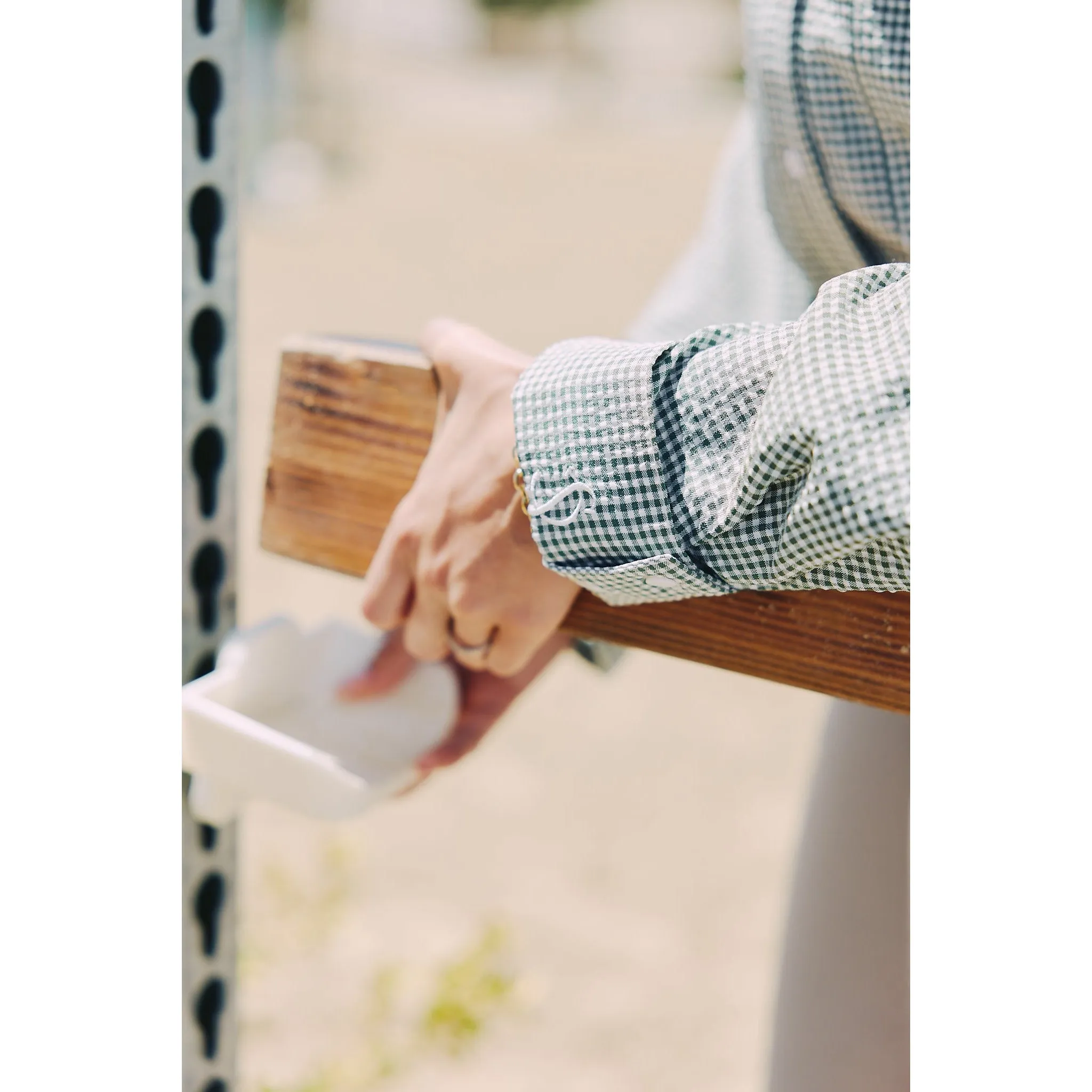 Jessica | The Classic Button Down | Green Gingham