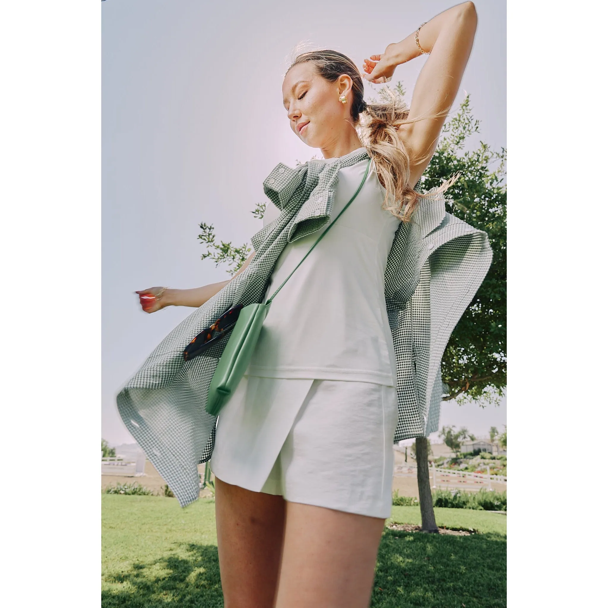 Jessica | The Classic Button Down | Green Gingham