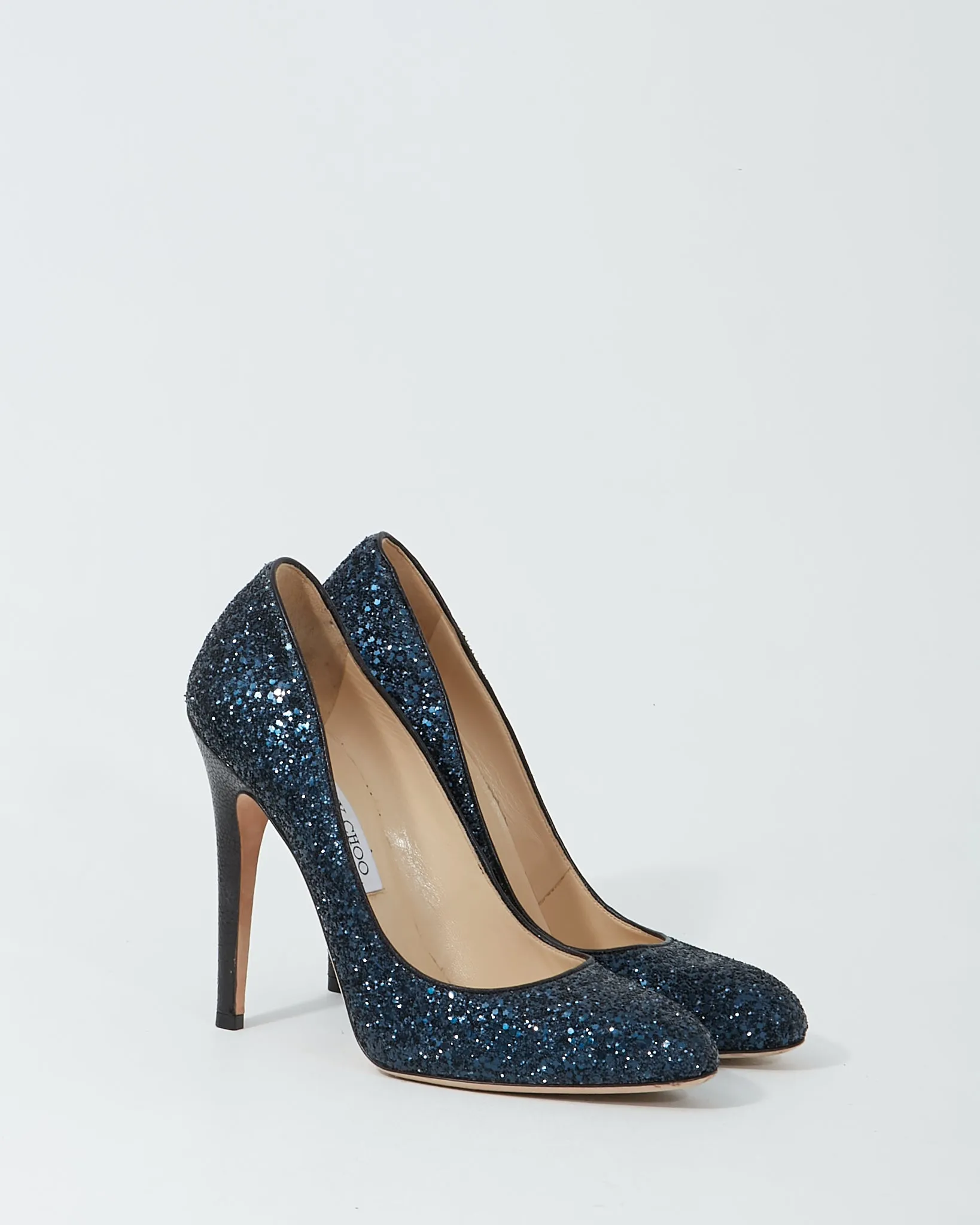 Jimmy Choo Blue Glitter Pumps - 40