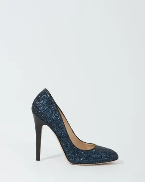 Jimmy Choo Blue Glitter Pumps - 40