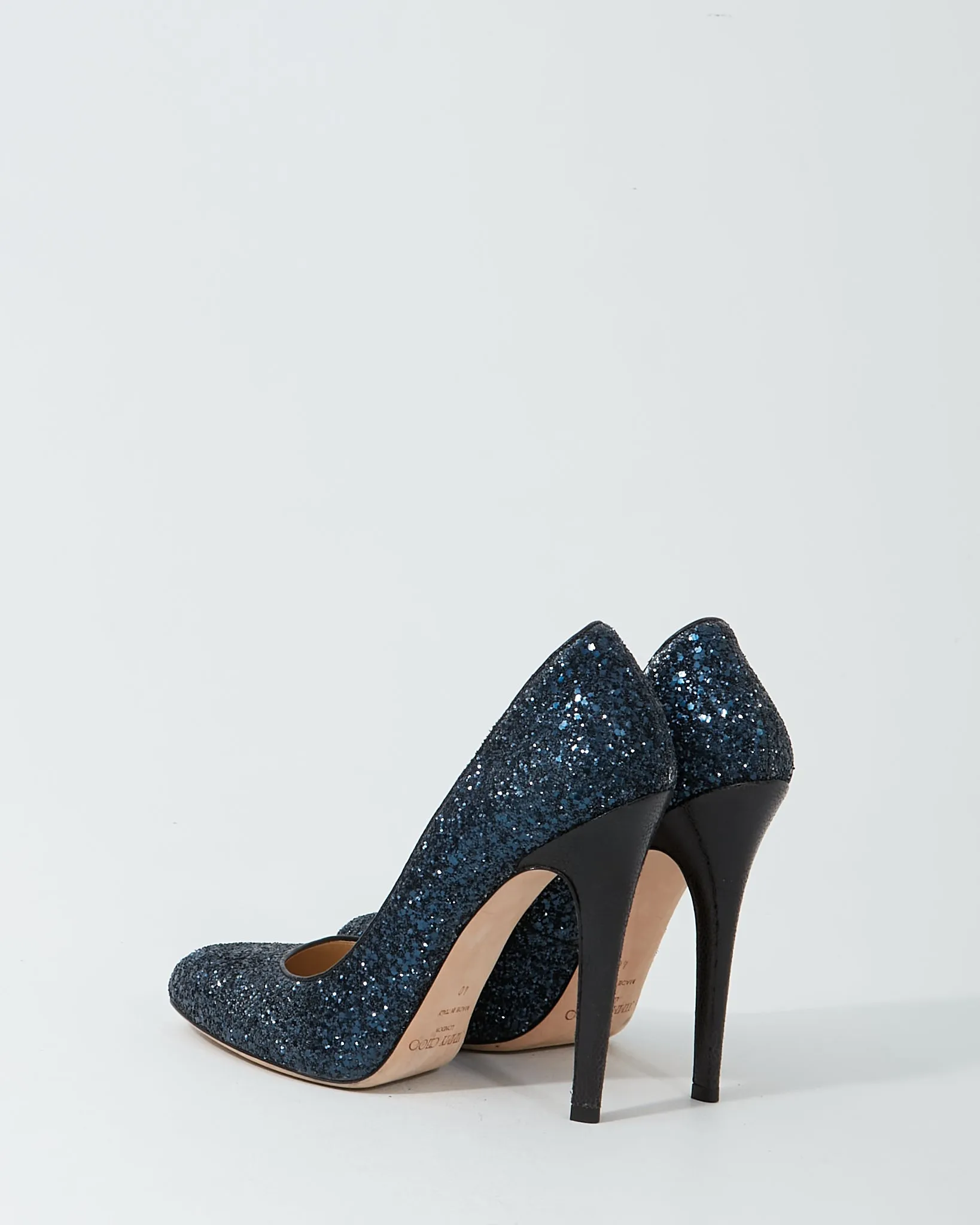 Jimmy Choo Blue Glitter Pumps - 40