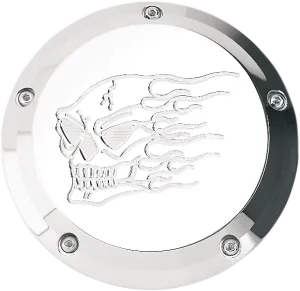Joker Machine 06-99HH Billet Derby Cover - Hot Head Chrome
