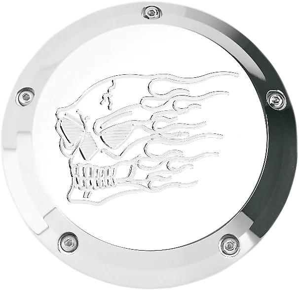Joker Machine 06-99HH Billet Derby Cover - Hot Head Chrome