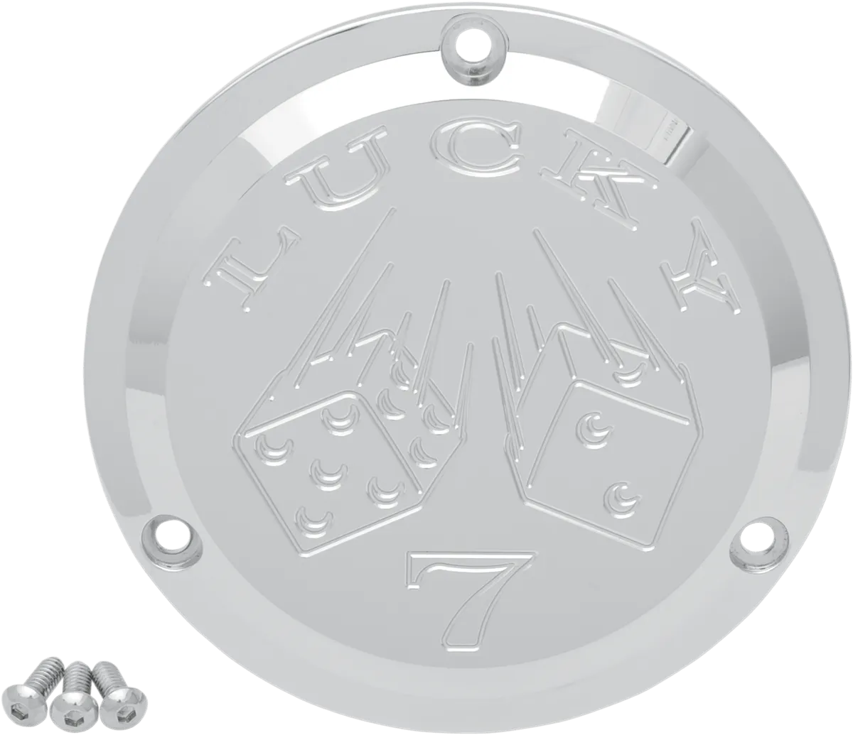 Joker Machine 921017L Billet Derby Cover - Lucky 7 Chrome