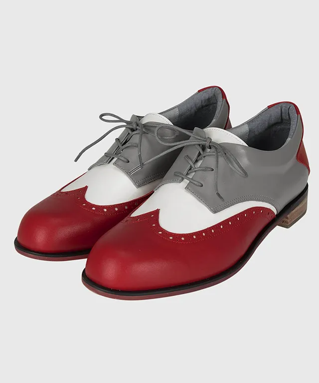 KANDINI Classic Golf Shoes - Red(Gray)