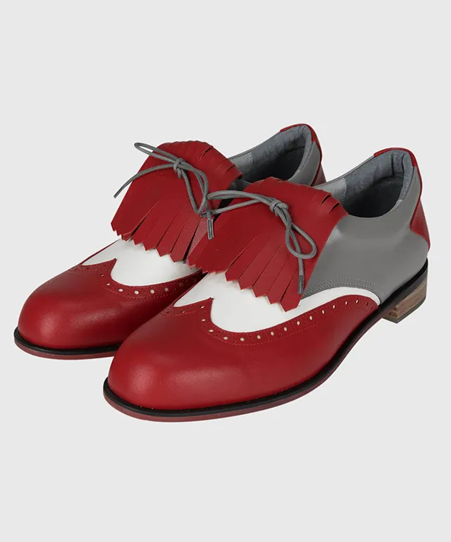 KANDINI Classic Golf Shoes - Red(Gray)