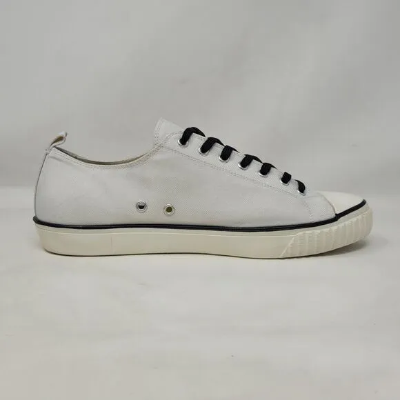 Karl Lagerfeld Paris Shoes Men EU46 US13 White Cap Toe Lace Up Sneakers LF1S1040