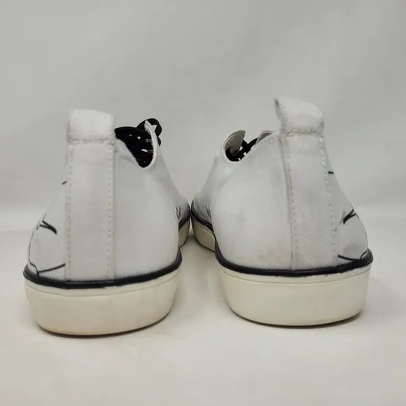 Karl Lagerfeld Paris Shoes Men EU46 US13 White Cap Toe Lace Up Sneakers LF1S1040