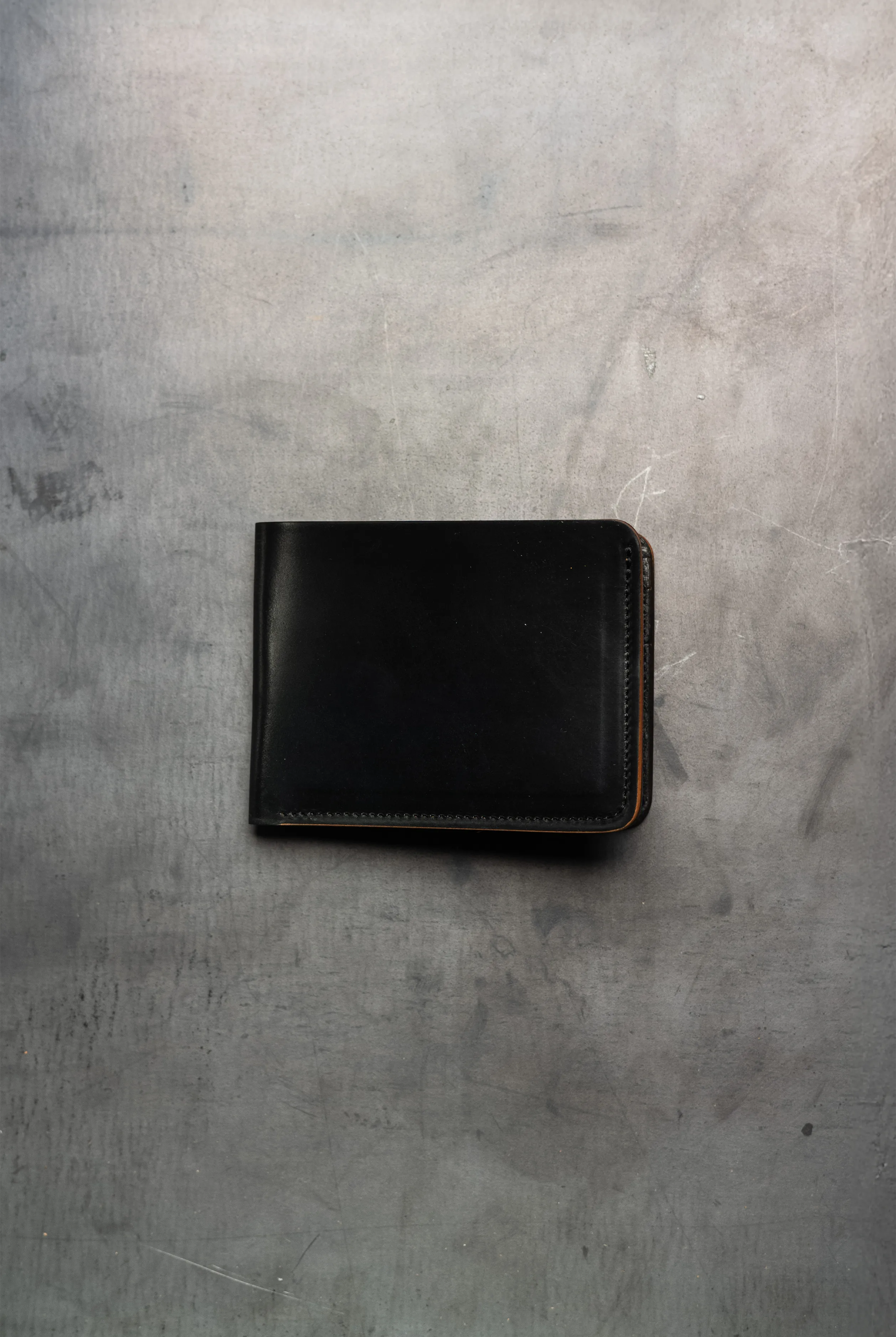 Klein Wallet - Black Shell Cordovan / Teacore Tumbled Horssehide