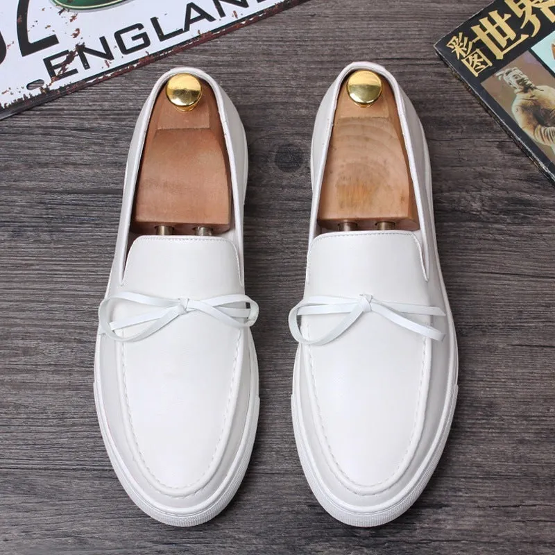 Korean Version Of Low-top Leather Loafers Casual Lazy Shoes With One Pedal
