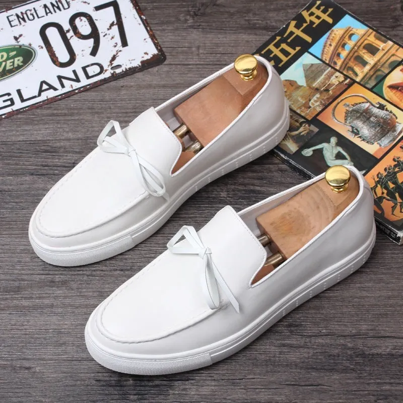 Korean Version Of Low-top Leather Loafers Casual Lazy Shoes With One Pedal