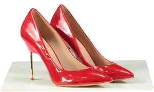 Kurt Geiger Red Patent Leather Stiletto Heels UK 8