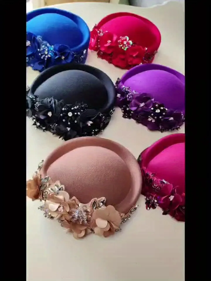 Ladies' Vintage English Beret Headband – Elegant Floral Headpiece for Weddings & Special Events