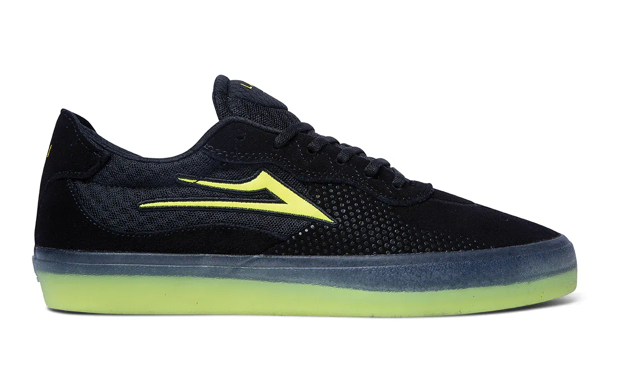 LAKAI SKATE SHOES: ESSEX Black/Gold. Sizes 6,7,8,9,10,11