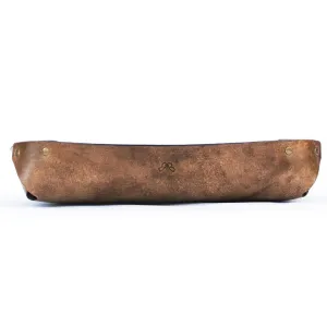 LARGE LEATHER VALET TRAY / OLD