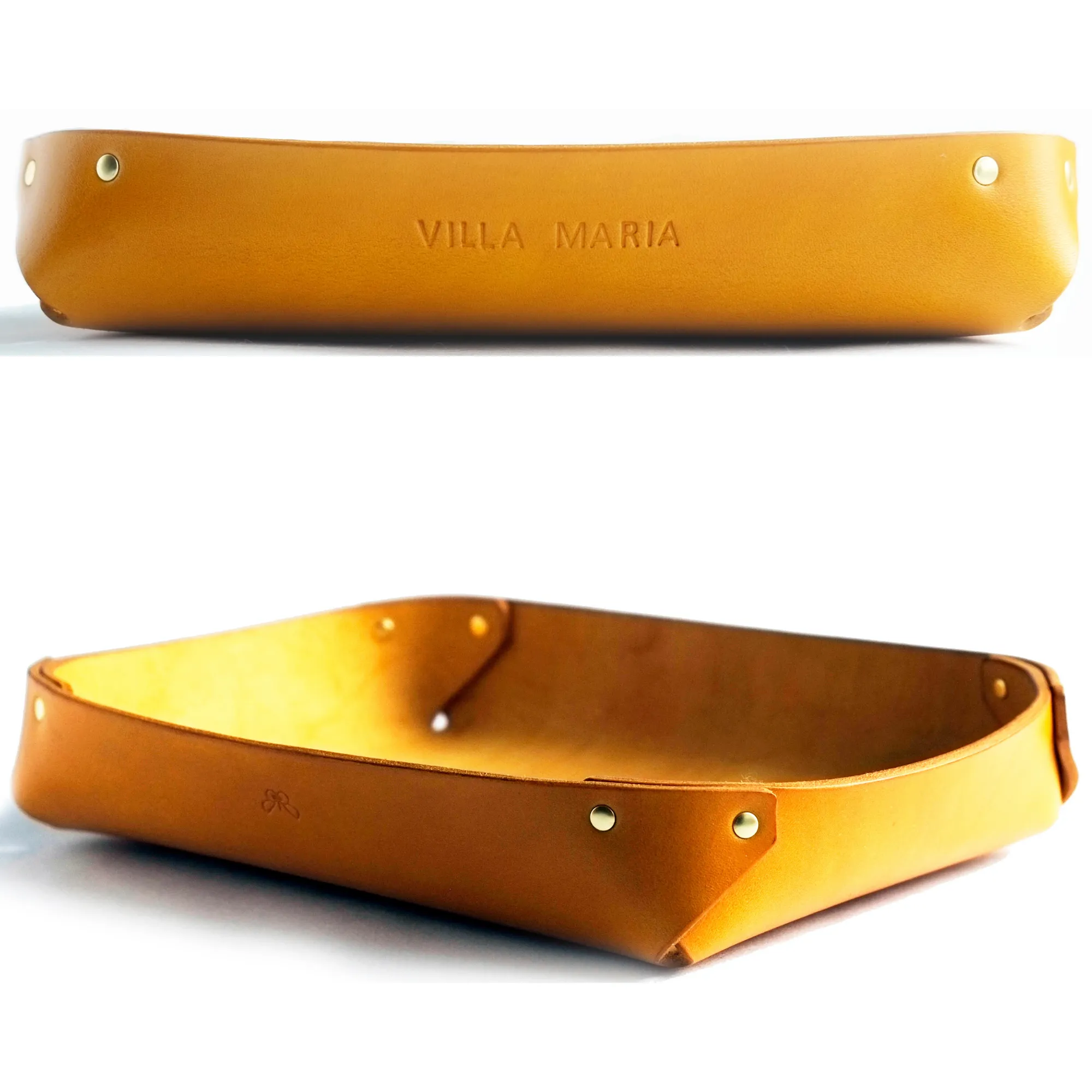 LARGE LEATHER VALET TRAY / OLD