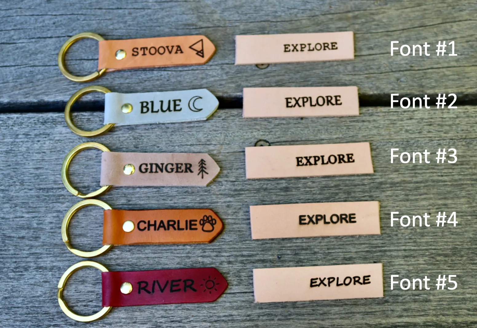 Leather Dog Tag or Keychain (Neon Green - S Only)