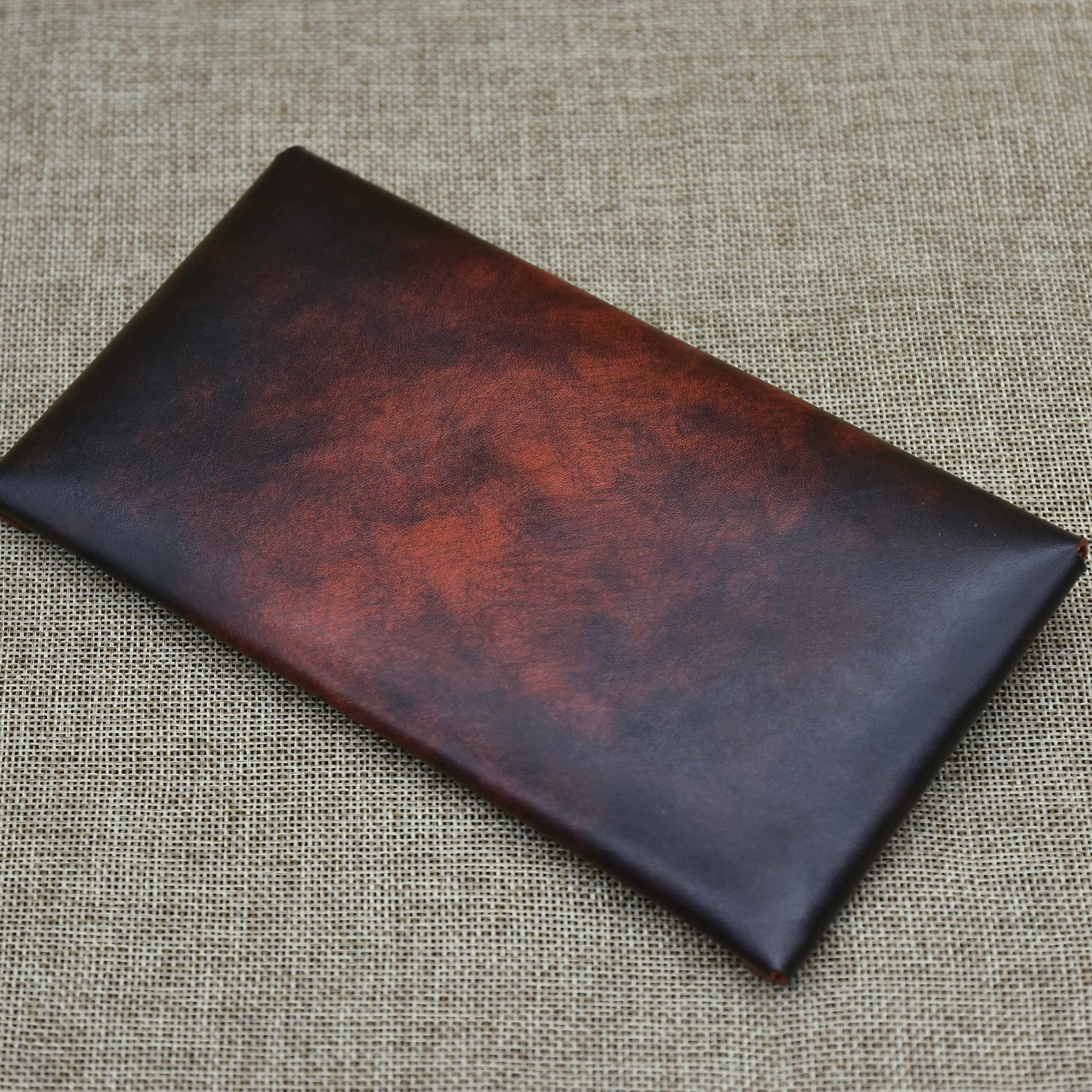 Leather envelope mini clutch, Leather money envelope
