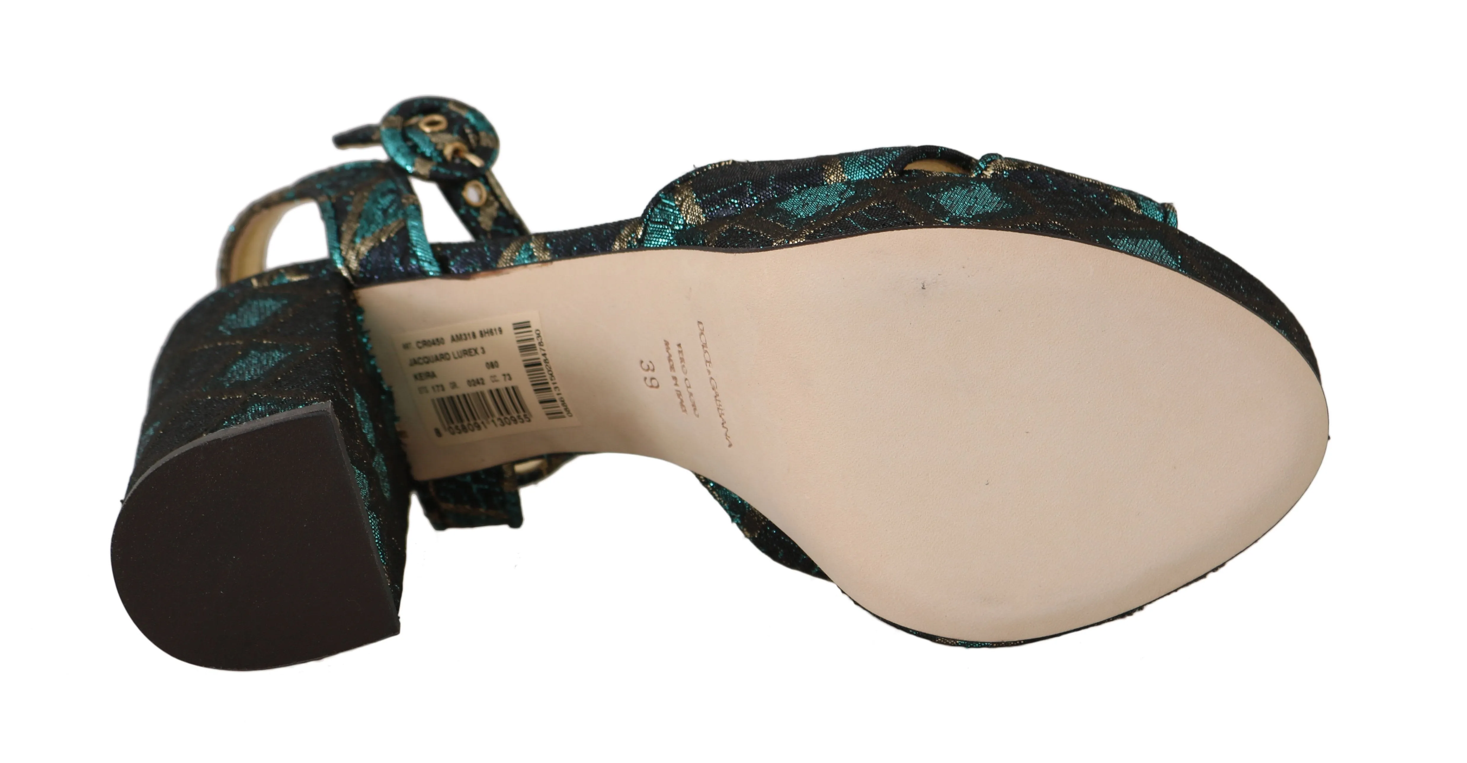 Leather Jacquard Sandals