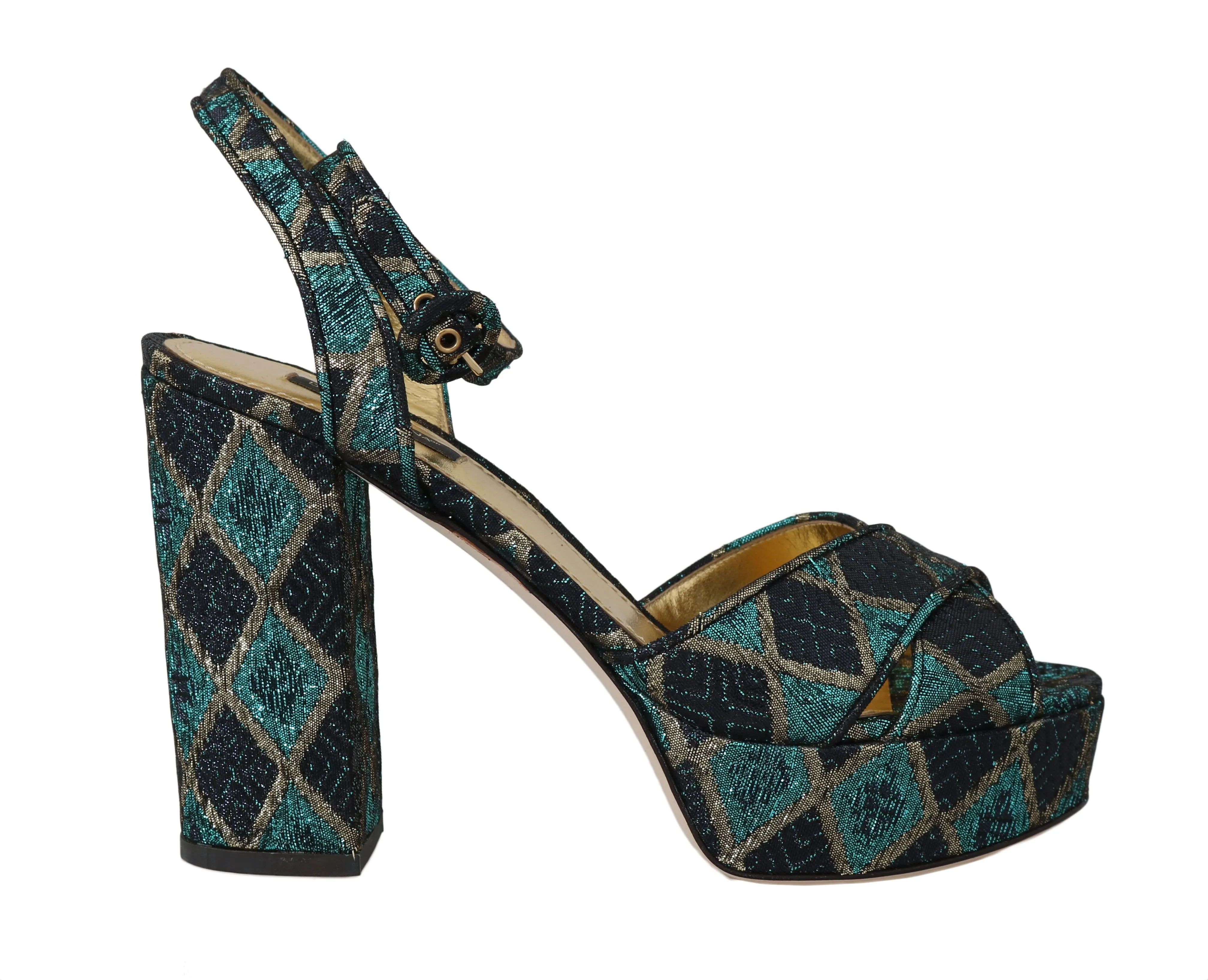 Leather Jacquard Sandals