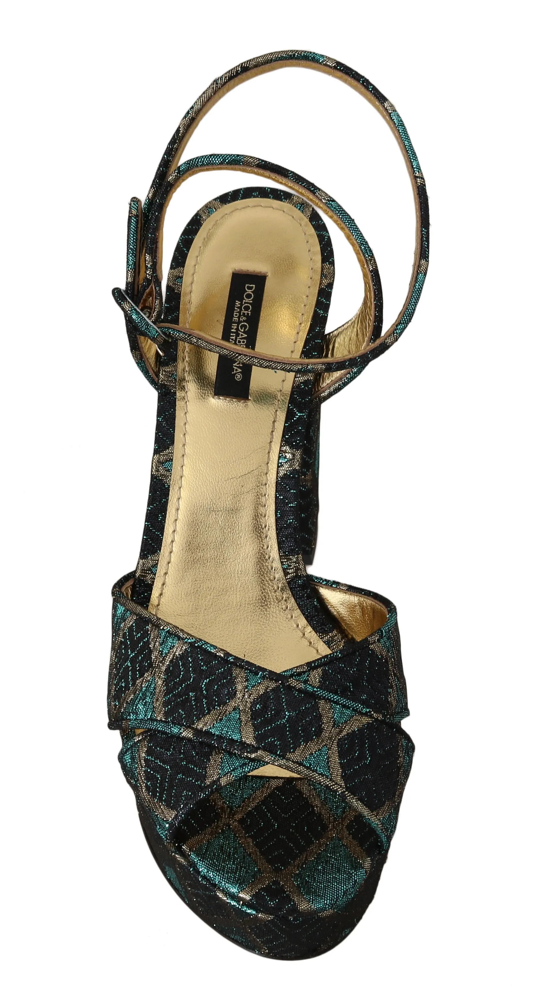 Leather Jacquard Sandals