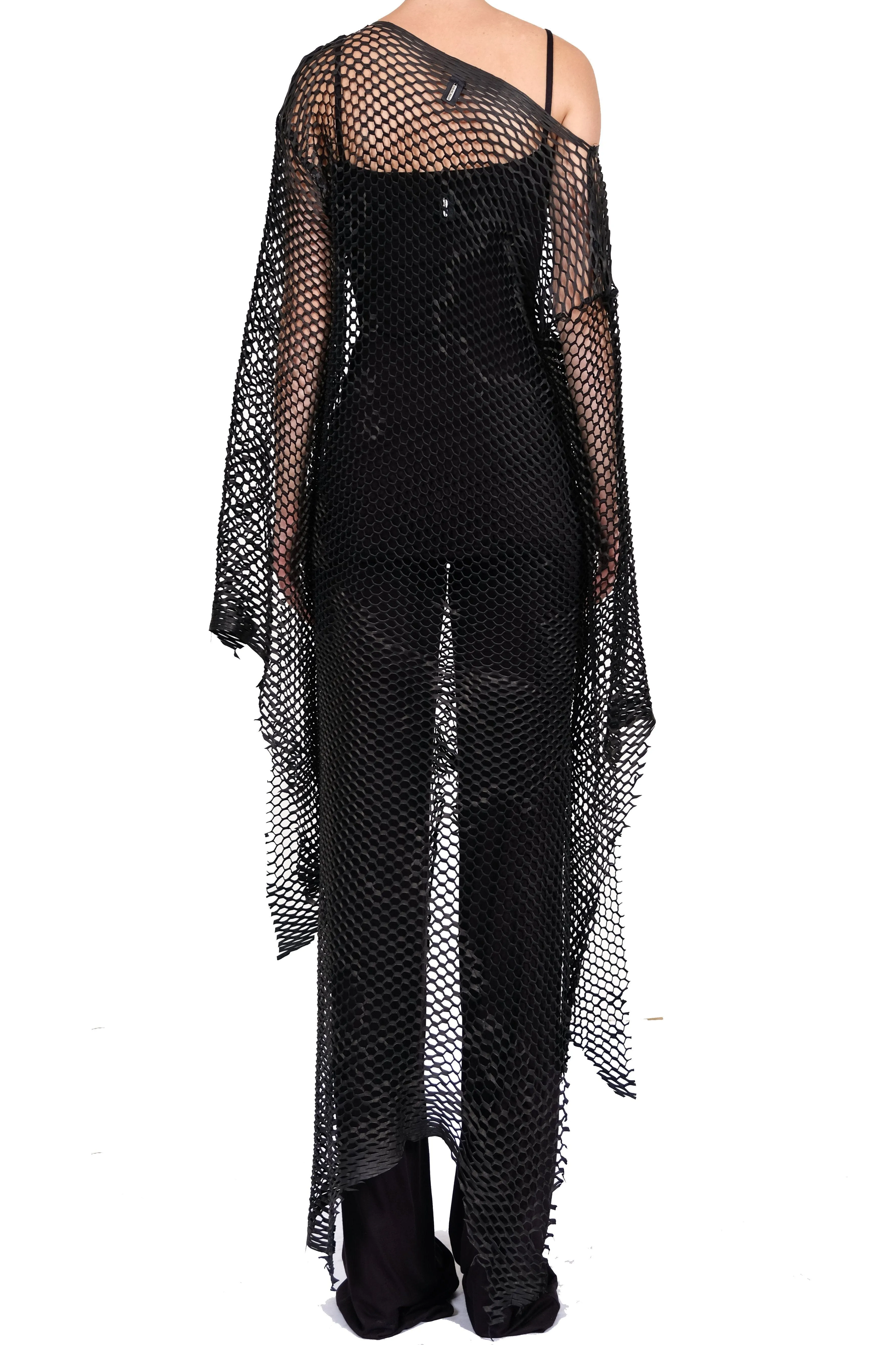 Leather Mesh Dress