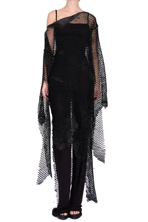 Leather Mesh Dress