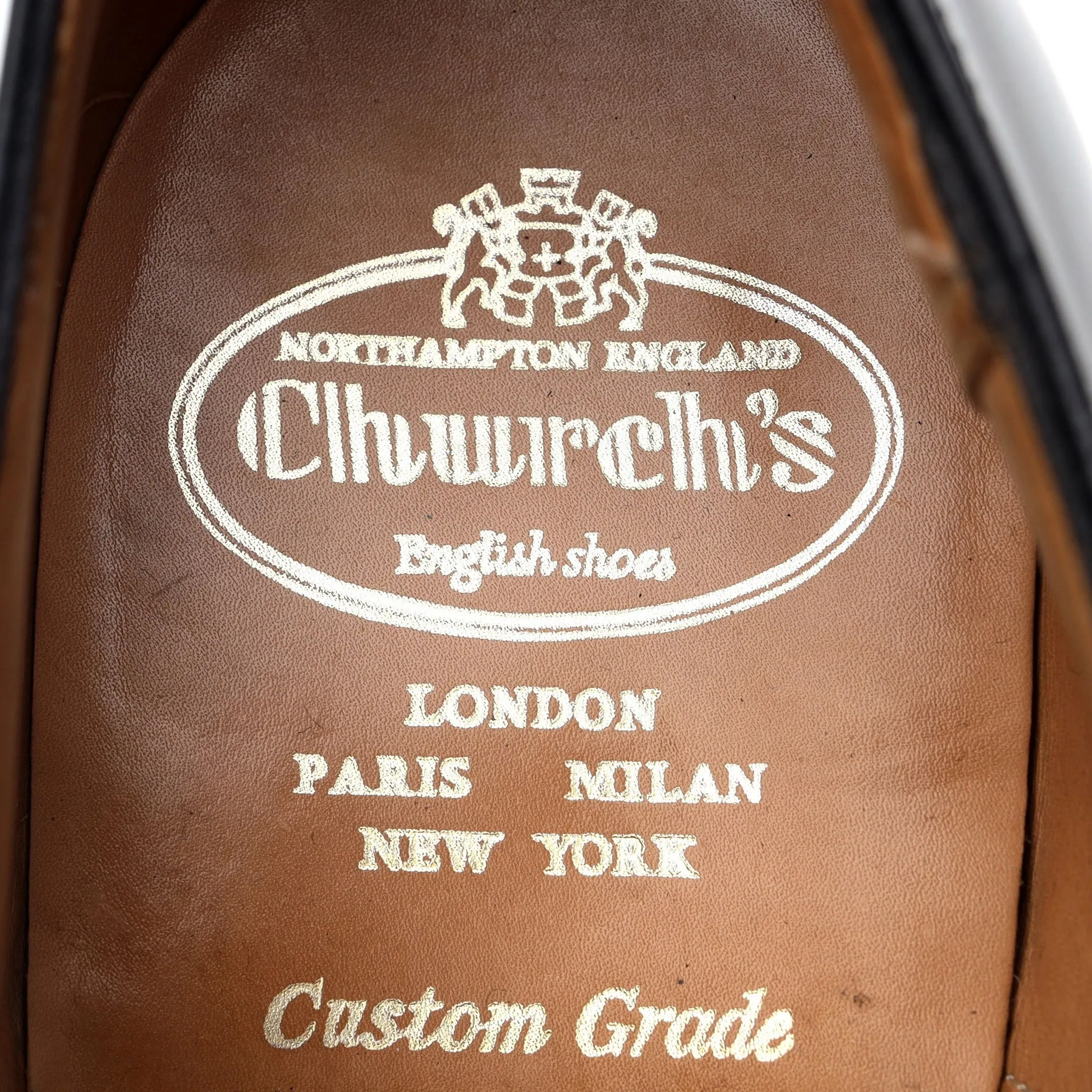 'Legate' Black Leather Oxford UK 7.5 G
