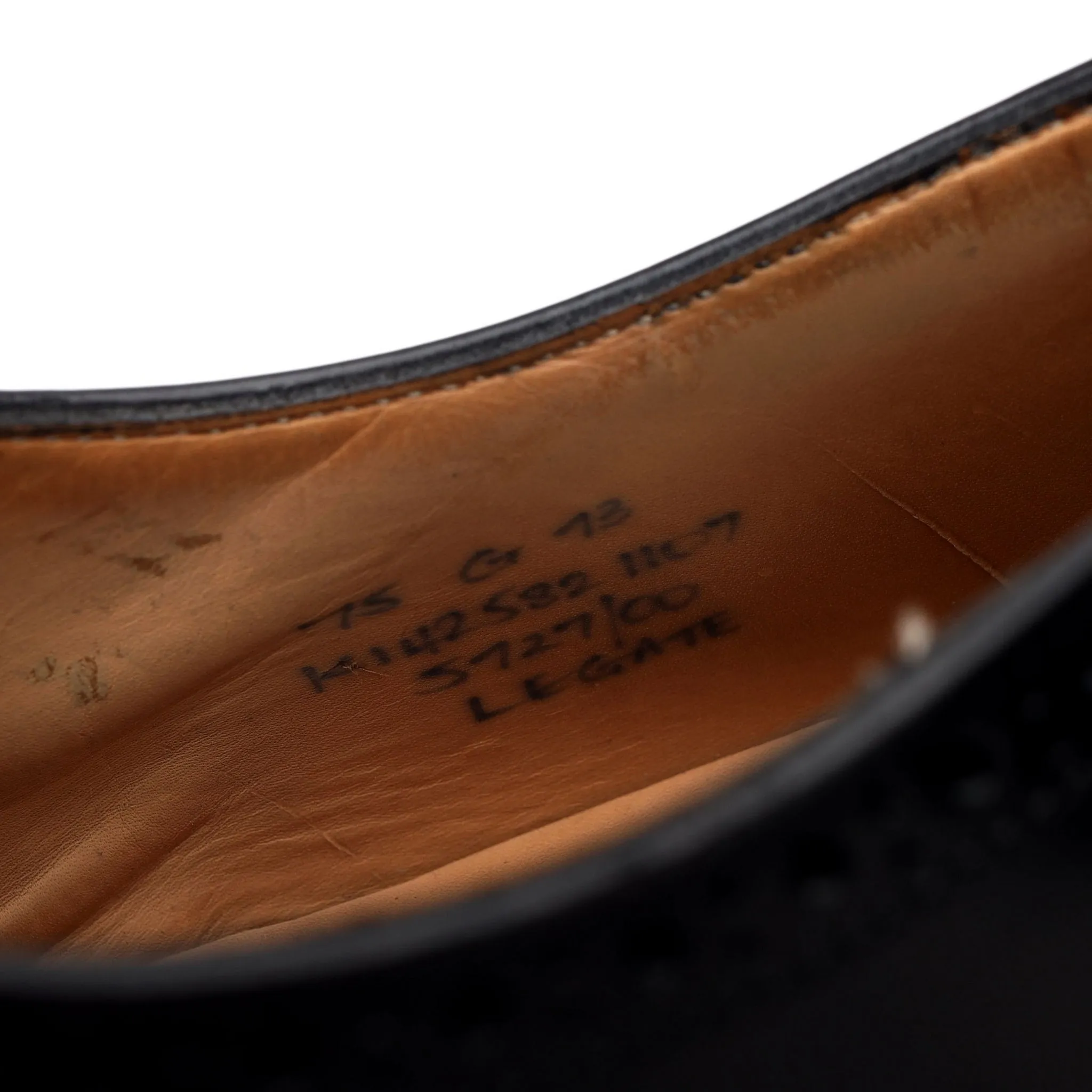 'Legate' Black Leather Oxford UK 7.5 G