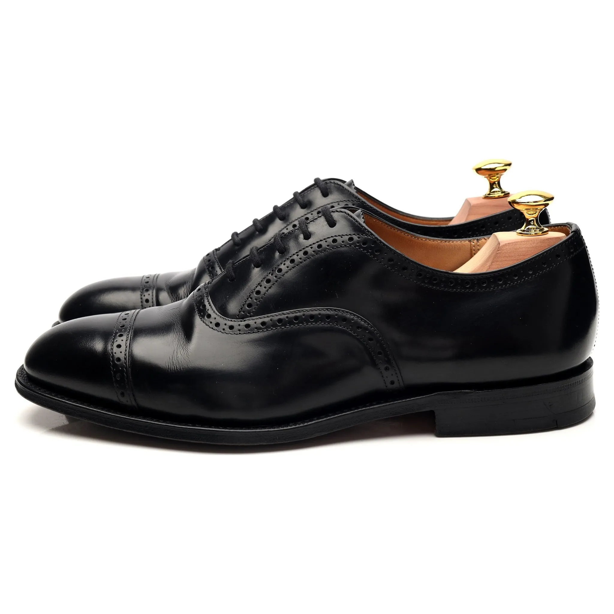 'Legate' Black Leather Oxford UK 7.5 G
